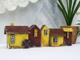 Drewniane domki dekoracyjne - 5 domków