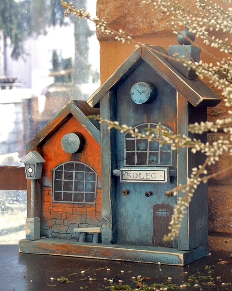 Seria Zabytkowe Dworce - drewniany domek dekoracyjny