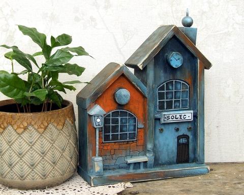 Seria Zabytkowe Dworce - drewniany domek dekoracyjny