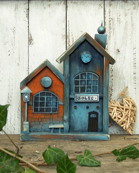 Seria Zabytkowe Dworce - drewniany domek dekoracyjny