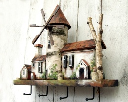 Drewniany wieszak na klucze - La Mancha