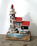 Latarnia Morska w Marken - dekoracja z drewna
