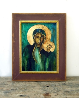 Madonna - obraz olejny w drewniane ramie