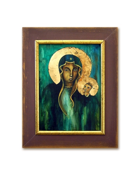 Madonna - obraz olejny w drewniane ramie