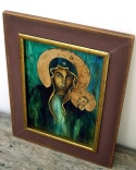 Madonna - obraz olejny w drewniane ramie