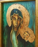 Madonna - obraz olejny w drewniane ramie