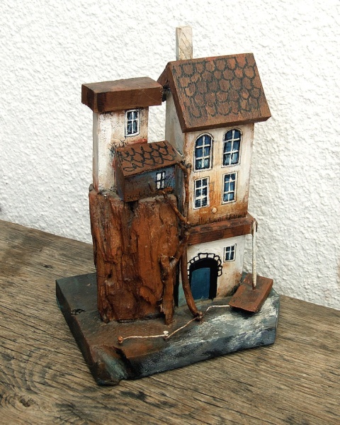 Drewniany domek, dekoracja - Stary Pensjonat