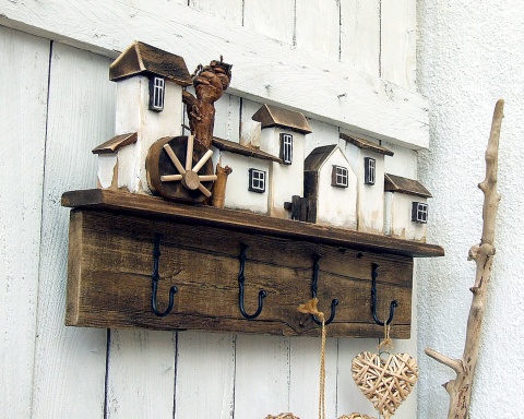 Wieszak ścienny ubraniowy z mocnymi haczykami - Siedlisko