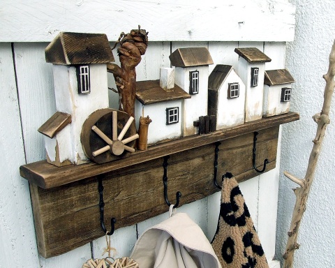 Wieszak ścienny ubraniowy z mocnymi haczykami - Siedlisko