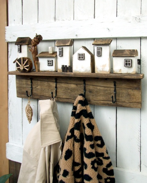 Wieszak ścienny ubraniowy z mocnymi haczykami - Siedlisko