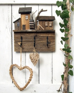 Drewniany wieszaczek na klucze - Stare Siedlisko