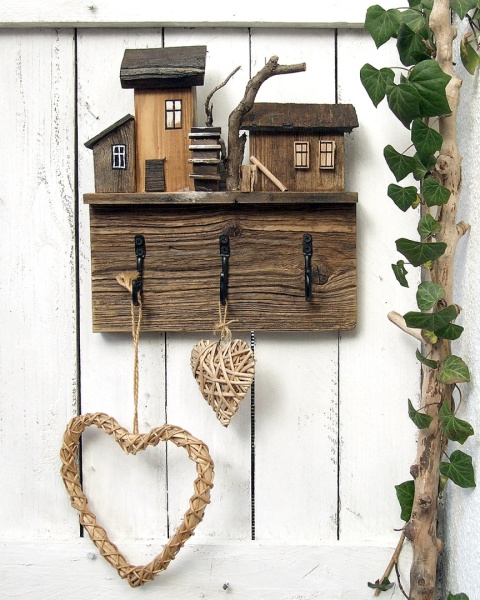 Drewniany wieszaczek na klucze - Stare Siedlisko