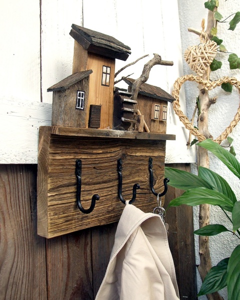 Drewniany wieszaczek na klucze - Stare Siedlisko