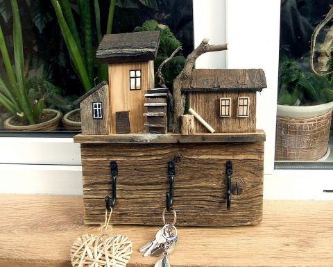 Drewniany wieszaczek na klucze - Stare Siedlisko