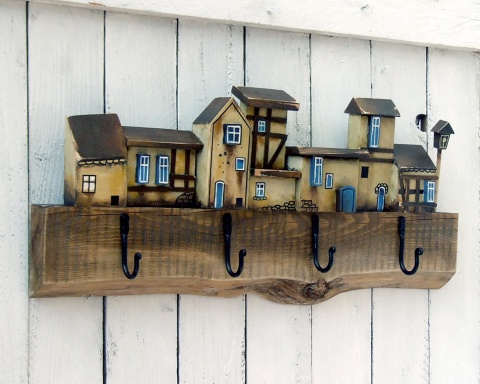 Drewniany wieszak ubraniowy - Popołudnie na Starówce