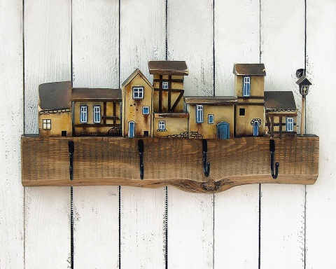 Drewniany wieszak ubraniowy - Popołudnie na Starówce