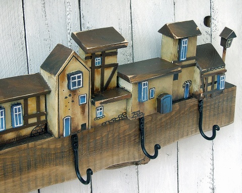 Drewniany wieszak ubraniowy - Popołudnie na Starówce