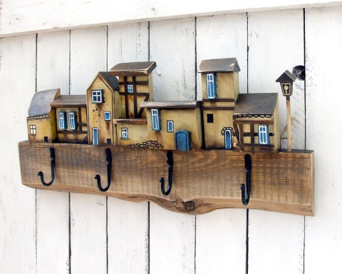 Drewniany wieszak ubraniowy - Popołudnie na Starówce