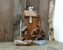 Dekoracja ze starego drewna - Młyn nad strugą