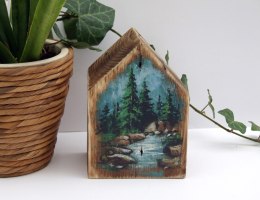 Domek z malowanym pejzażem - Potok