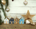 4 zawieszki - domki do świątecznej dekoracji