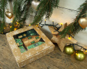 Zestaw domków do świątecznych dekoracji - w odcieniach zieleni