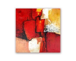 Abstrakcja czerwona - obraz olejny