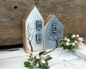 Leśne domki - 2 domki dekoracyjne z drewna