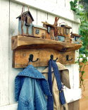 Drewniany wieszak na ubrania - Wioska