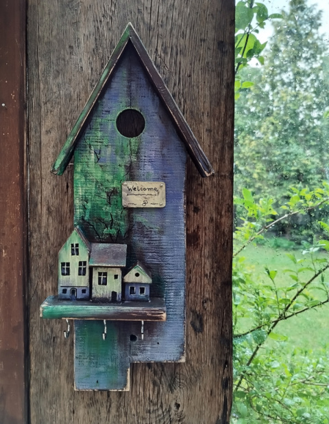 Drewniany wieszaczek na klucze - Leśny Zakątek